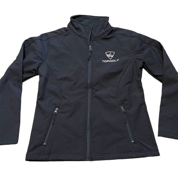 other Jackets & Blazers - Top Golf Embroidered Women's Black Full Zip Jacket Size Medium NEW